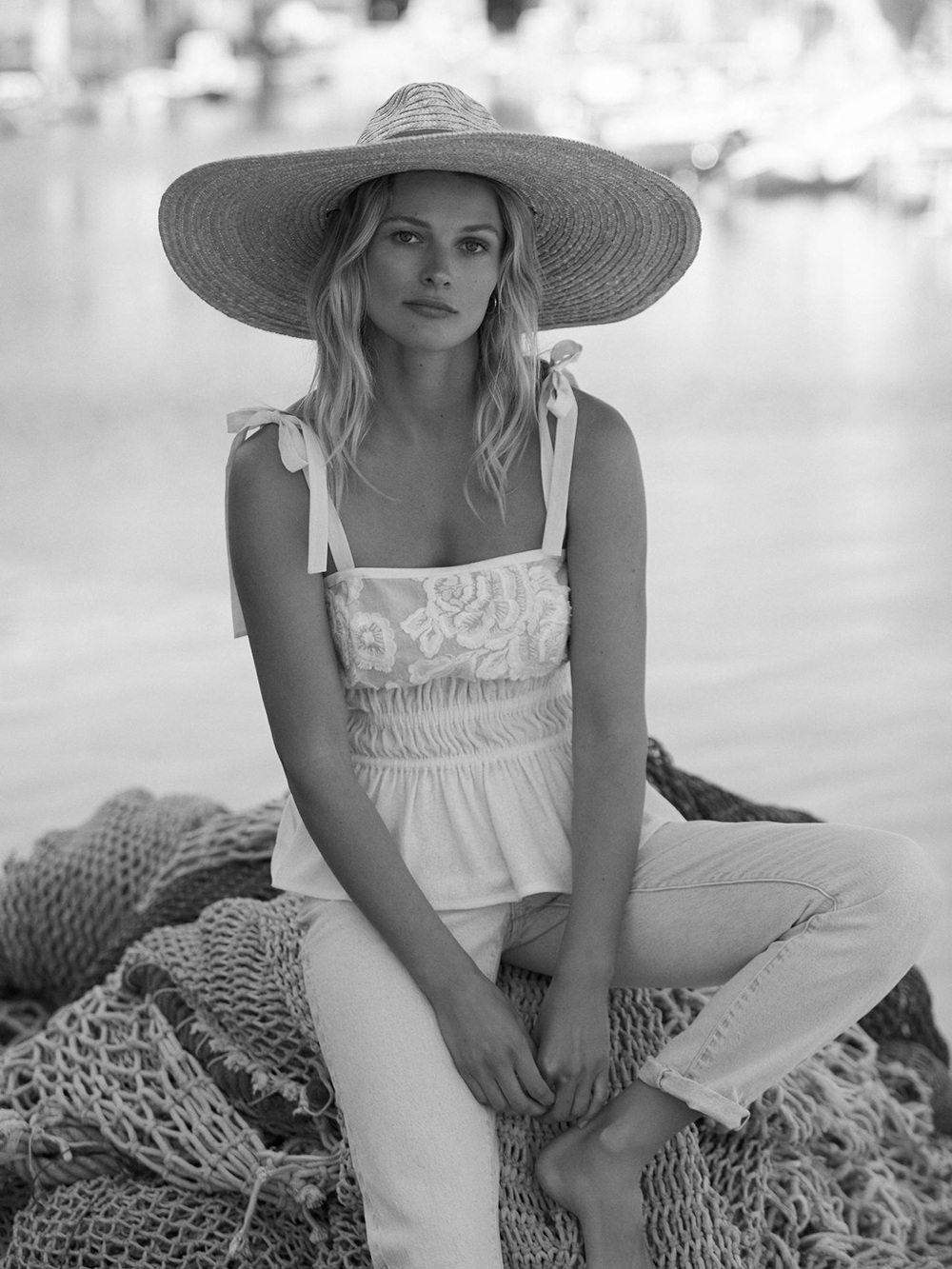 Anthropologie- Current Air Smocked Lace Tank - Picture 4 of 8